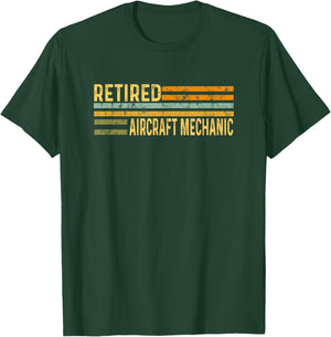 Retired Aircraft Mechanic - Retirement Retire Airplane Plane T-Shirt - T-Shirt | Forest