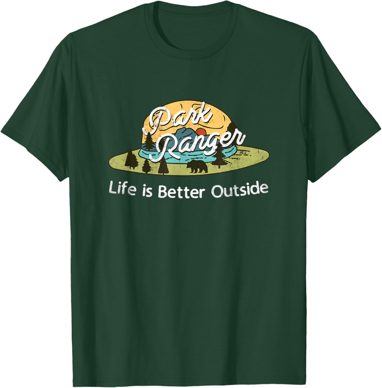 Park Ranger Shirt Supply Men's Classic Fit Black T-Shirt - T-Shirt | Forest