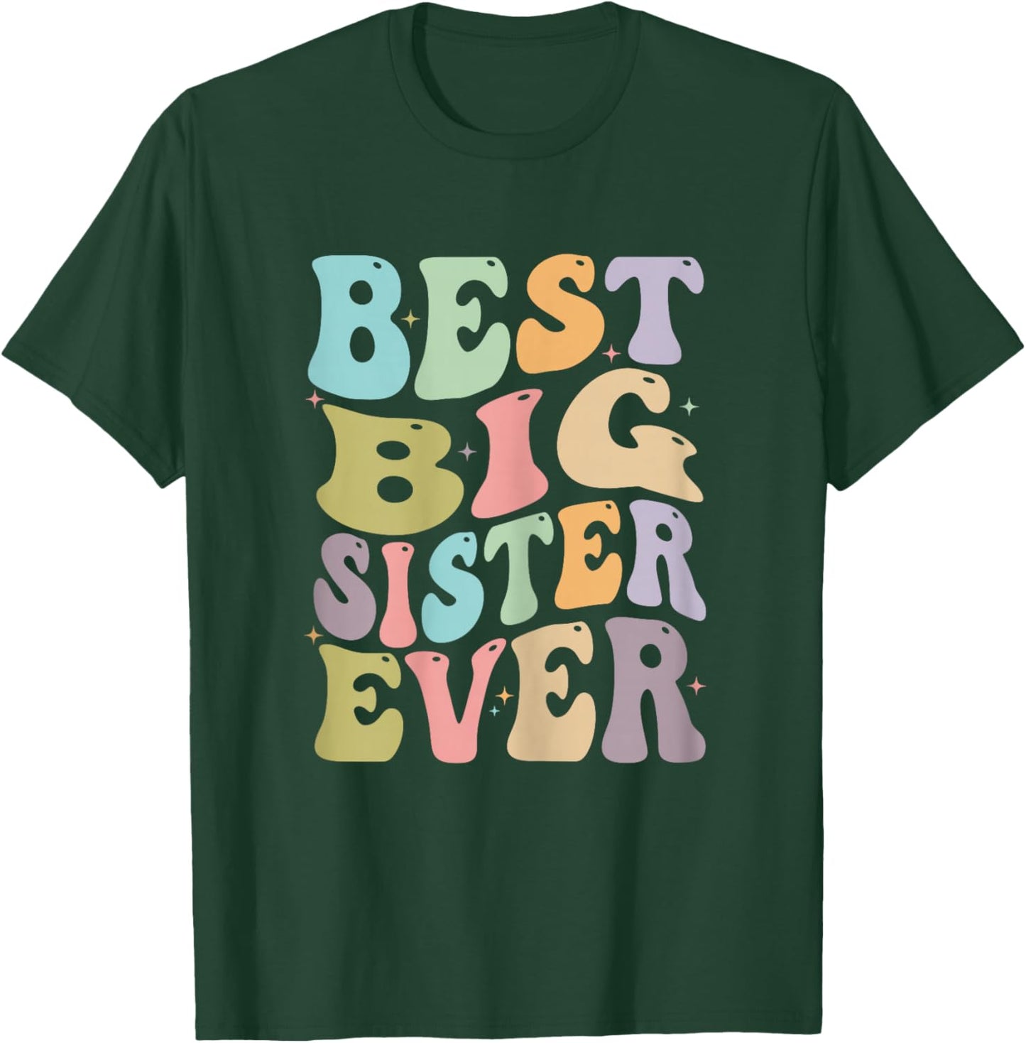 Youth Best Big Sister Ever girl's baby announcement idea T-Shirt - T-Shirt | Forest