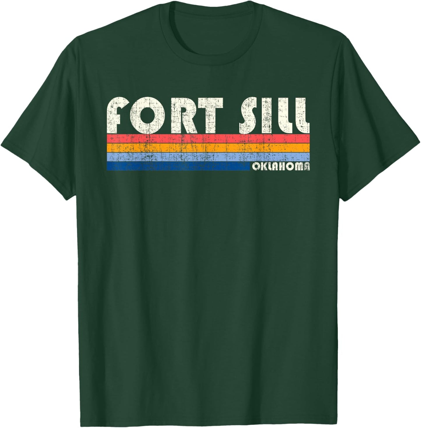 Vintage 70s 80s Style Fort Sill OK T-Shirt - T-Shirt | Forest