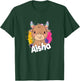 AISHA - Beautiful girl name with adorable little Cow T-Shirt - T-Shirt | Forest