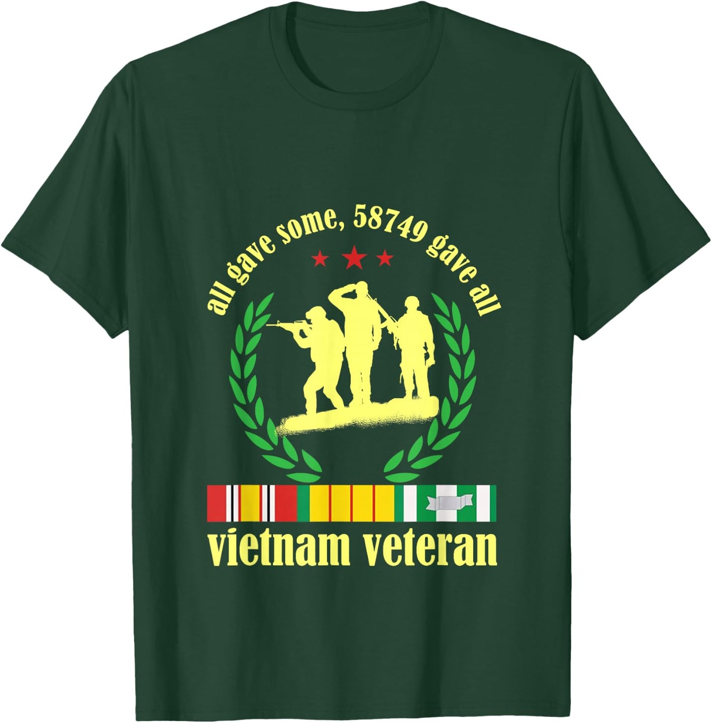 Vietnam Veteran some Gave All Nam Vet T-Shirt - T-Shirt | Forest
