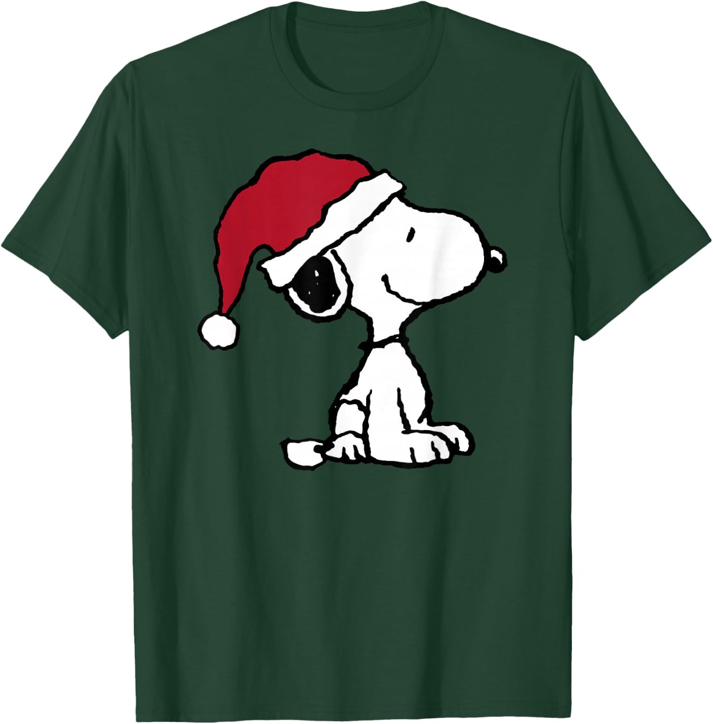 Peanuts Holiday Santa Hat Snoopy T-Shirt - T-Shirt | Forest