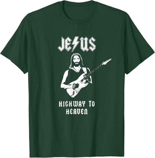 Jesus Rock and Roll Christian Music Worship Bible Verse T-Shirt - T-Shirt | Forest