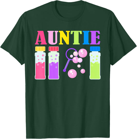 Auntie Wands Bubble Themed Birthday Family Party Matching T-Shirt - T-Shirt | Forest