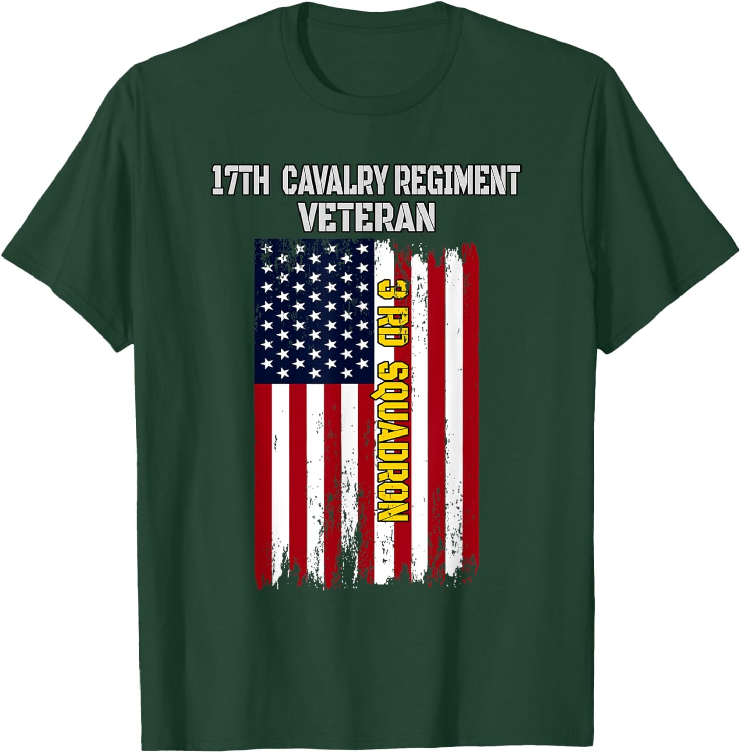 3rd Squadron 17th Cavalry Regiment Veterans Father Grandpa T-Shirt - T-Shirt | Forest
