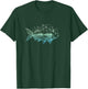 Cool Fish Shaped from Mountains Nature Scene Fishing T-Shirt - T-Shirt | Forest