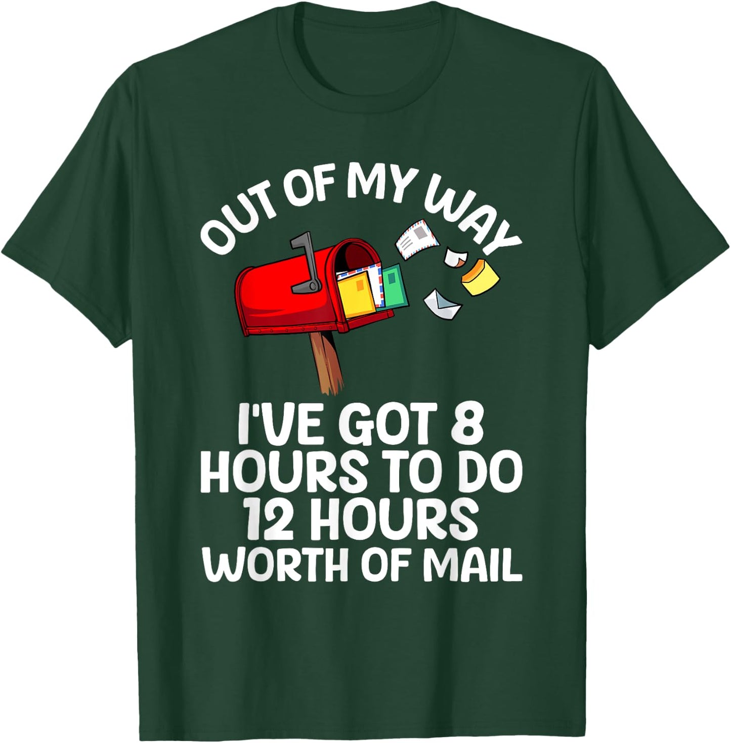 Funny Mailman Art Women Mail Carrier Postal Worker T-Shirt - T-Shirt | Forest