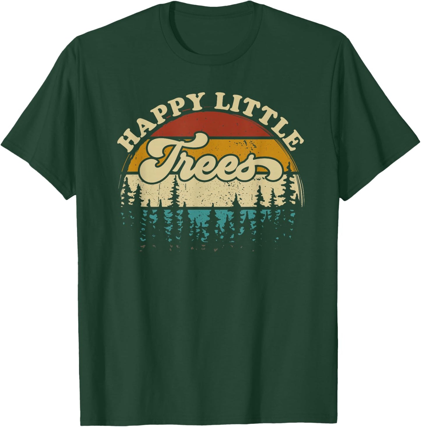 Happy little trees retro Style Camping forest vintage T-Shirt - T-Shirt | Forest