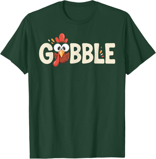 Gobble Till You Wobble Turkey Thanksgiving T-Shirt - T-Shirt | Forest