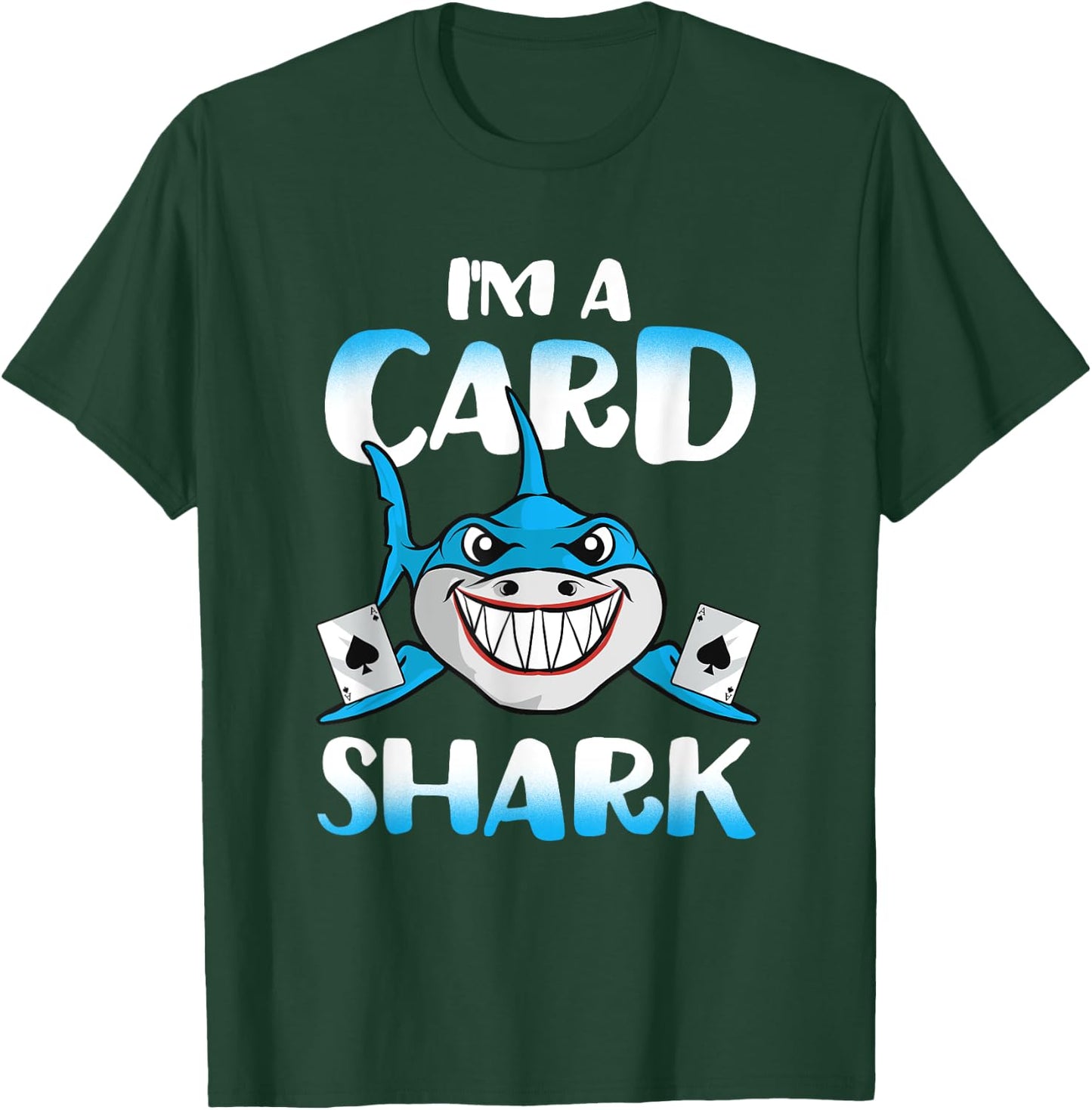 Poker Card Shark Casino Gamble Beach T-Shirt - T-Shirt | Forest