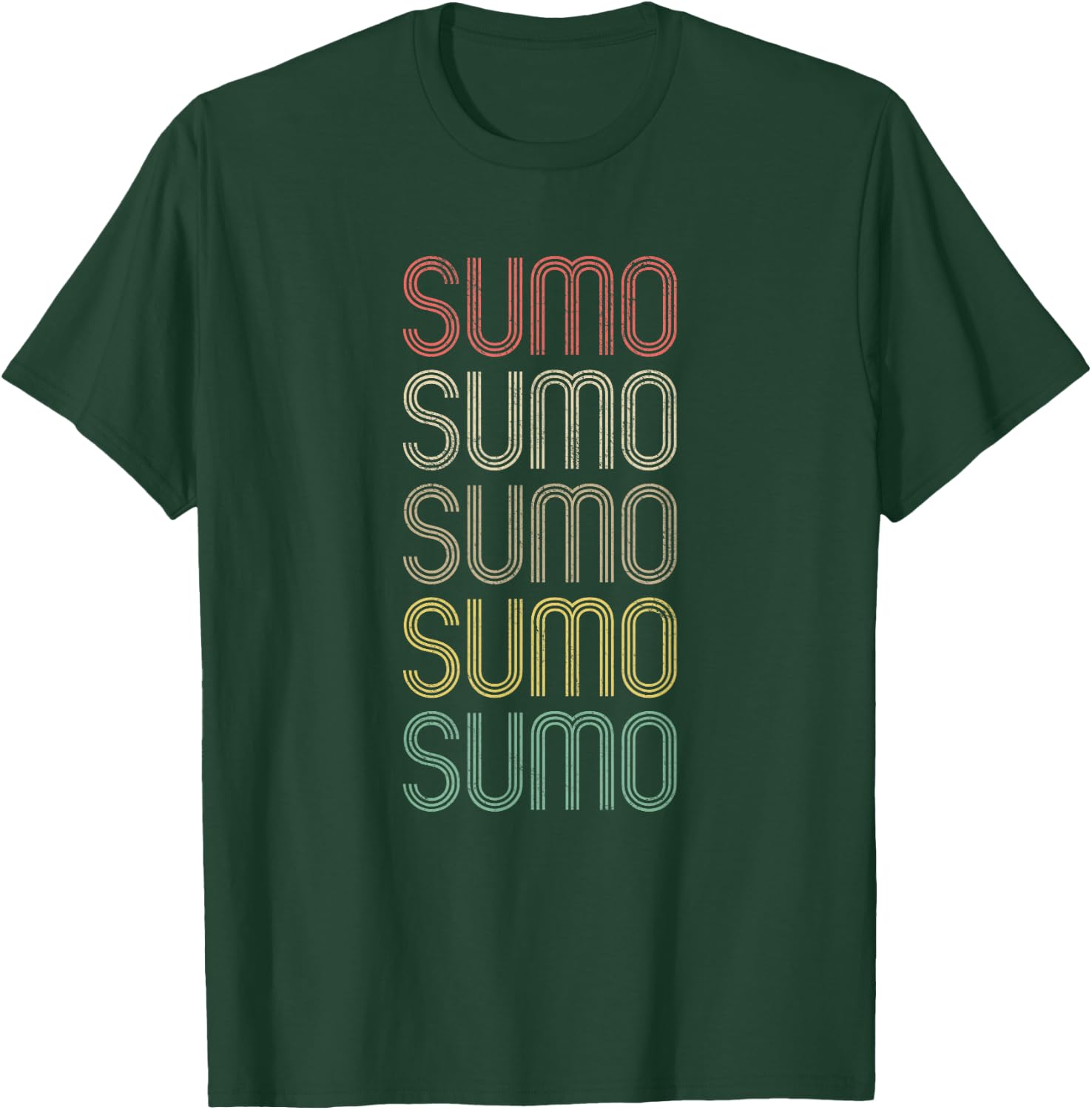 Retro Style Sumo T-Shirt - T-Shirt | Forest