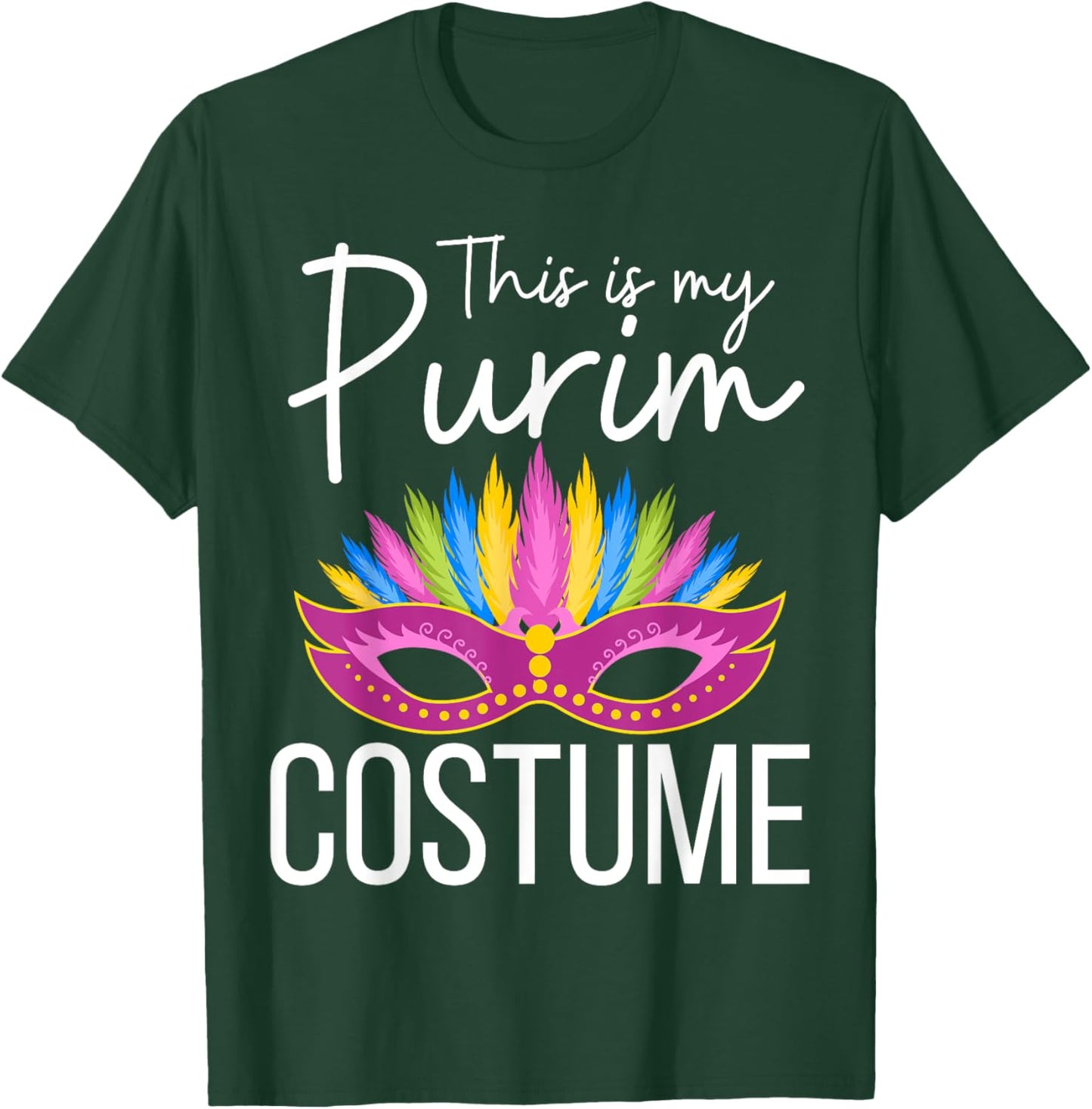 This is My Purim Costume Kids Men Women Jewish Purim T-Shirt - T-Shirt | Forest