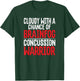 Concussion Cloudy With Chance Brainfog Concussion Warrior T-Shirt - T-Shirt | Forest