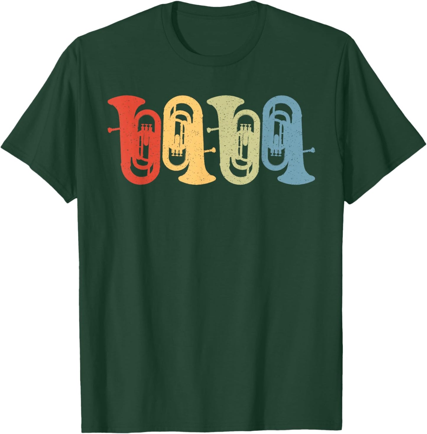 Euphonium Retro T-Shirt - T-Shirt | Forest