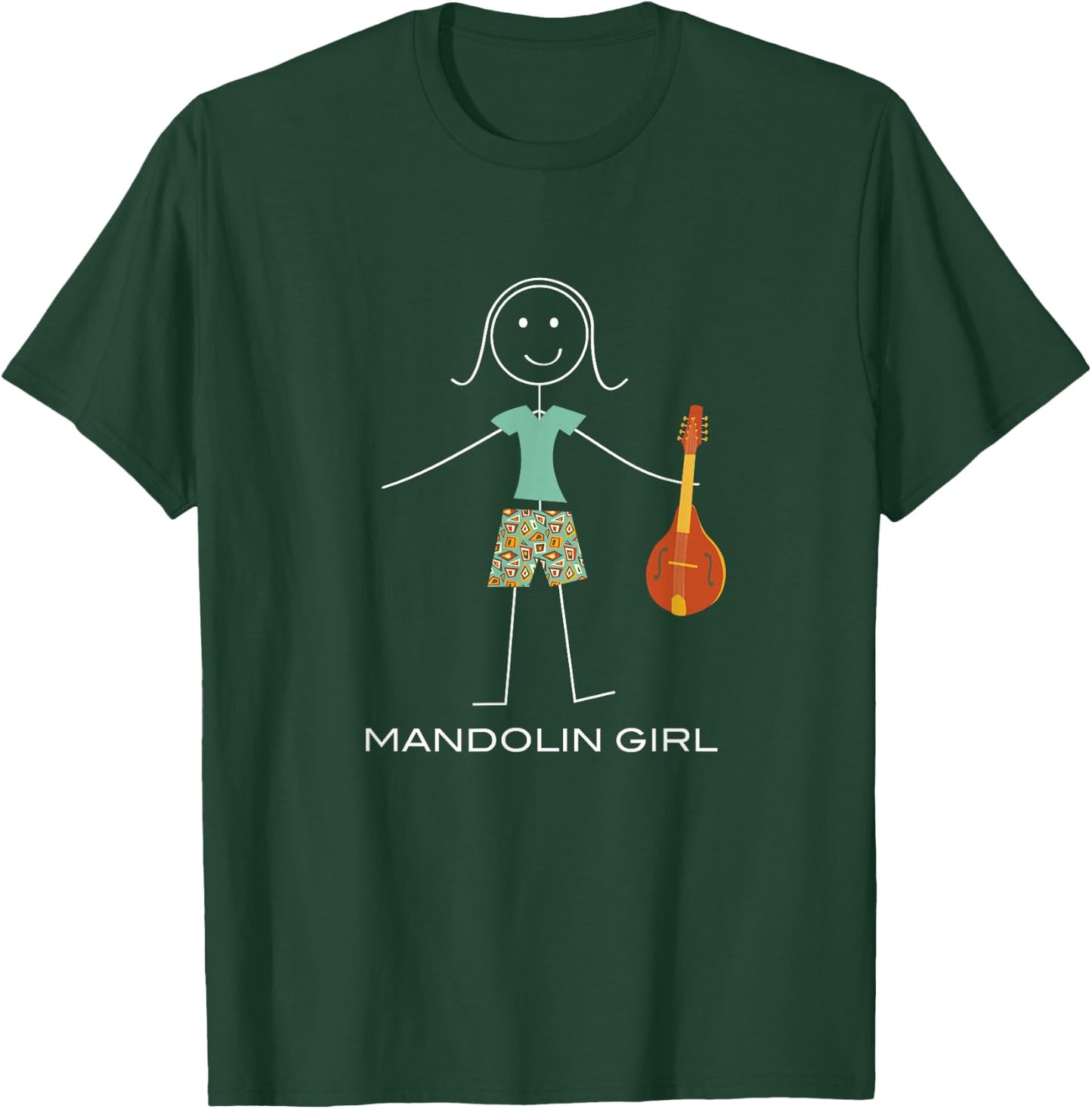 Funny Mandolin Girl Mandolin Player T-Shirt - T-Shirt | Forest