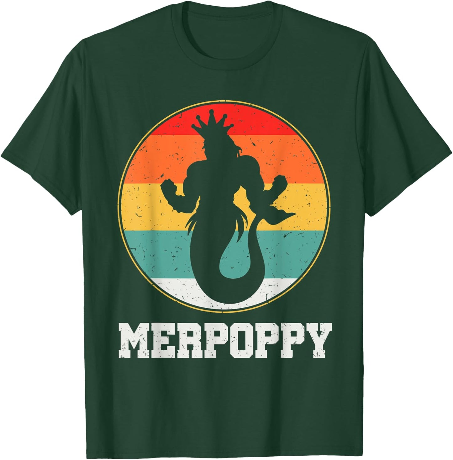 Merpoppy Security Merman Mermaid Grandpa Fish Grandfather T-Shirt - T-Shirt | Forest