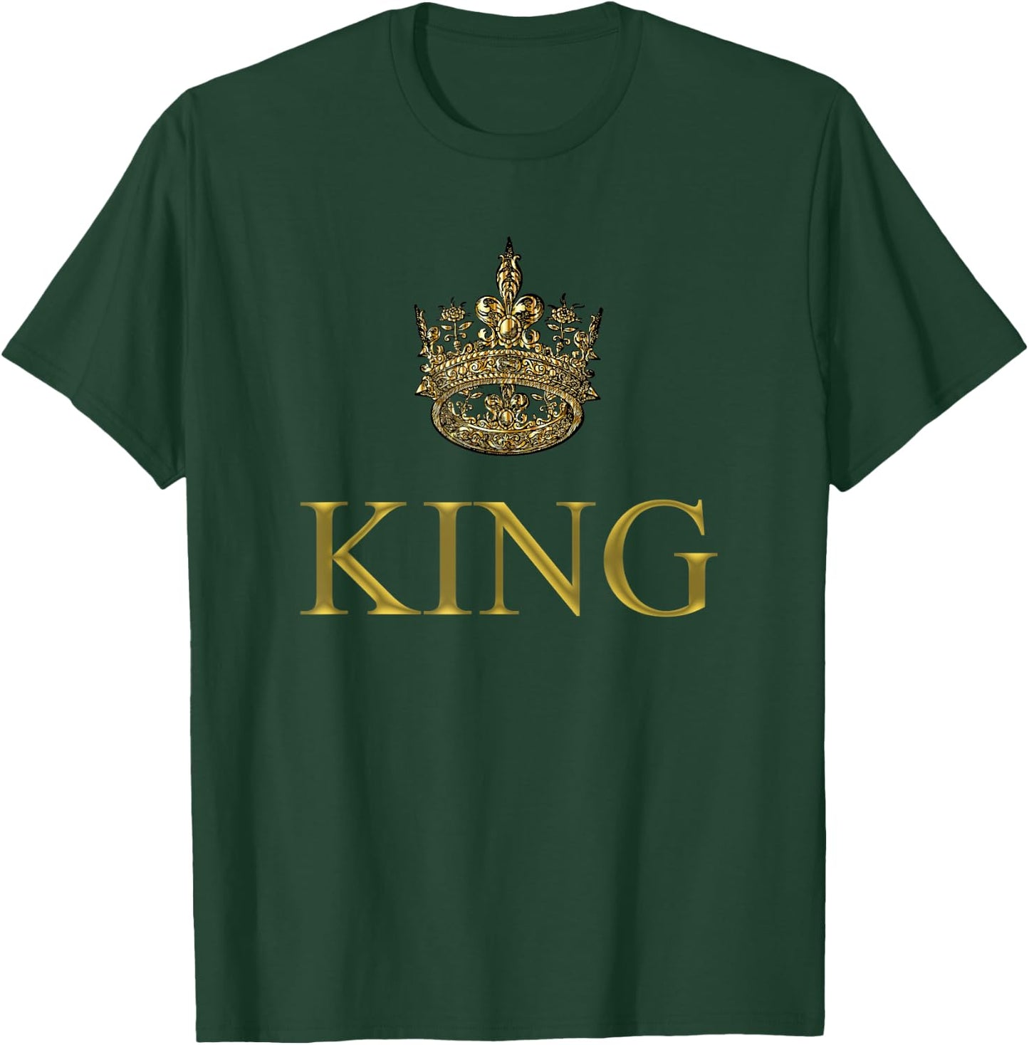 King Gold Crown Royalty Birthday Gift T-Shirt - T-Shirt | Forest