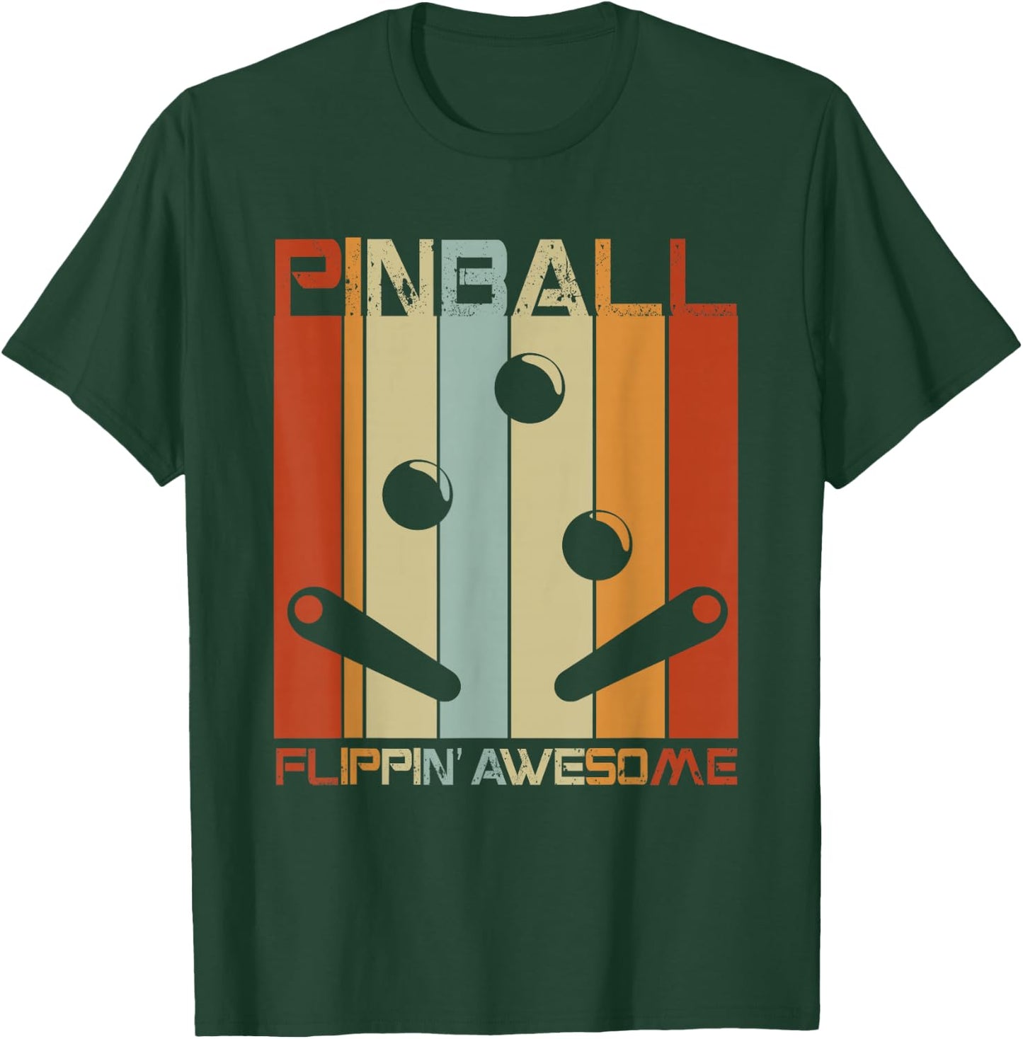 Pinball Funny Retro Vintage Arcade Game Machine Lover Gift T-Shirt - T-Shirt | Forest