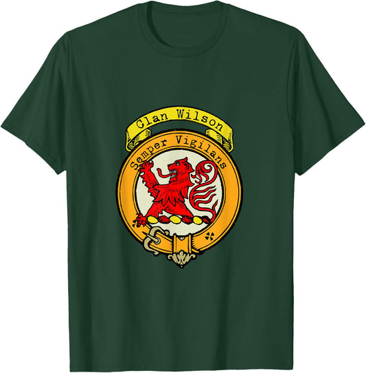 Clan Wilson Scottish Crest T-Shirt - T-Shirt | Forest