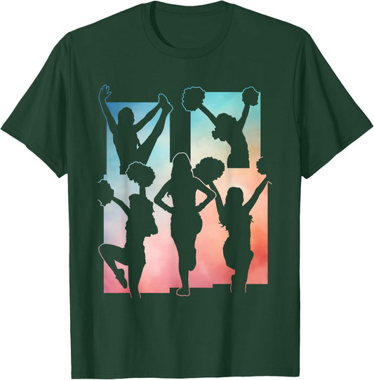 Cheerleading Cheer Stuff for Cheerleader Girls Funny Cheerleader Cheering Acrobatic Enthusiast Cheerleading T-Shirt - T-Shirt | Forest