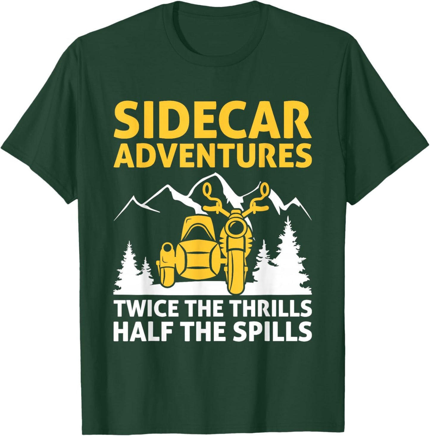 Sidecar Motorcycle Motorcyclist Bike Motorbike Sidecar Rider T-Shirt - T-Shirt | Forest