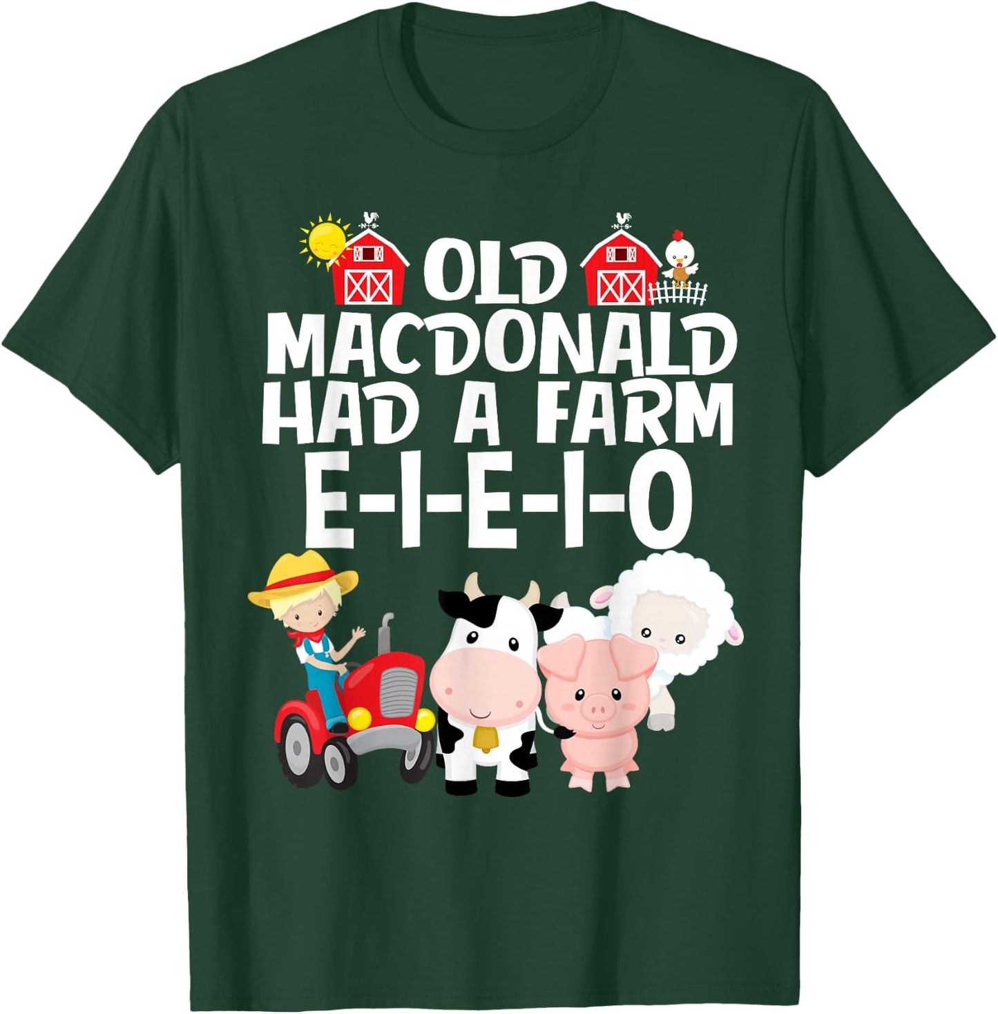 Nursery Rhyme Old MacDonald Had a Farm E-I-E-I-O T-Shirt - T-Shirt | Forest