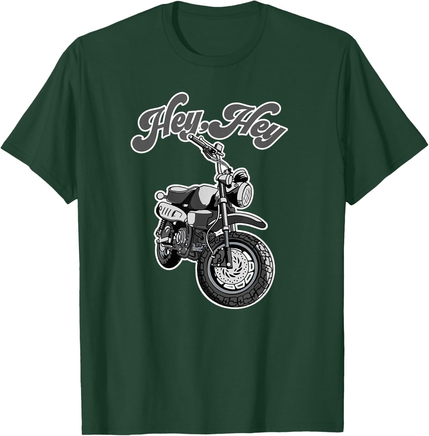 Hey, Hey Motorcycle: mini bike moto Monkey funny T-Shirt - T-Shirt | Forest