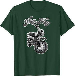 Hey, Hey Motorcycle: mini bike moto Monkey funny T-Shirt - T-Shirt | Forest