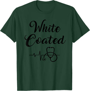 White Coated Pharmacy PA Vet Med Student White Coat Ceremony T-Shirt - T-Shirt | Forest