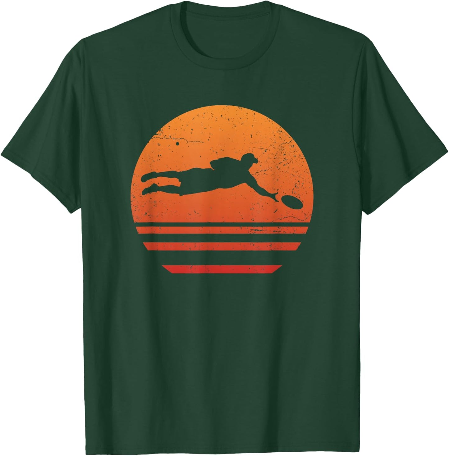 Vintage Ultimate Frisbee Player T-Shirt - T-Shirt | Forest