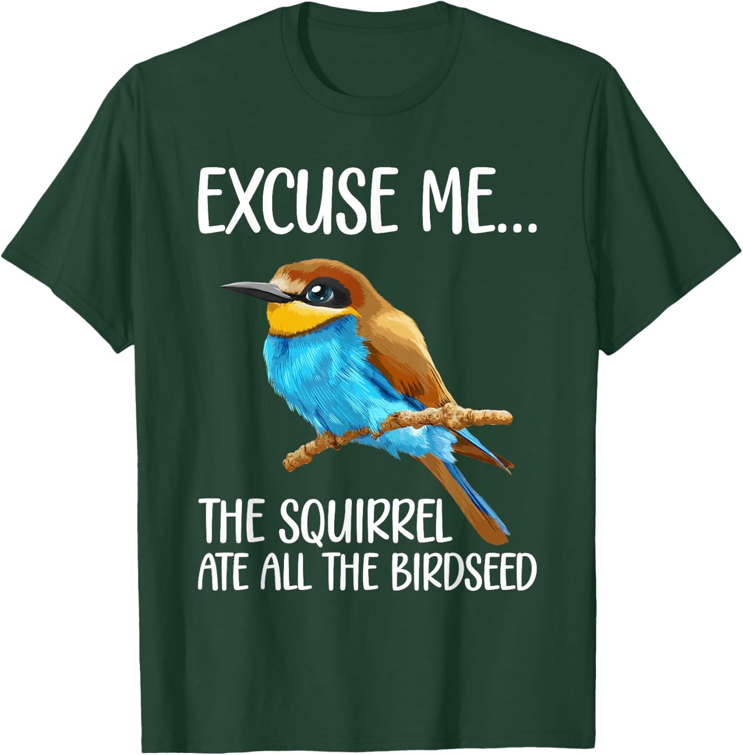 Bird Art Women Kid Bird Watching Birding Birdwatcher T-Shirt - T-Shirt | Forest