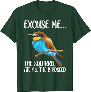 Bird Art Women Kid Bird Watching Birding Birdwatcher T-Shirt - T-Shirt | Forest