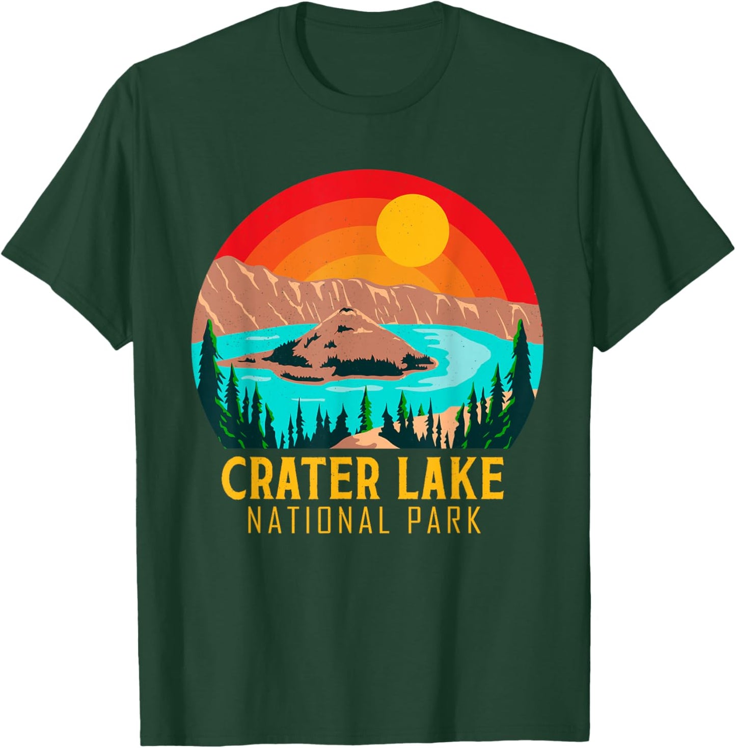 Crater Lake Souvenir National Park Hiking Nature T-Shirt - T-Shirt | Forest