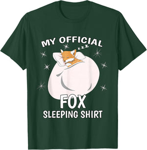My Official Sleeping Shirt PJ Pajama Top Fox T-Shirt - T-Shirt | Forest