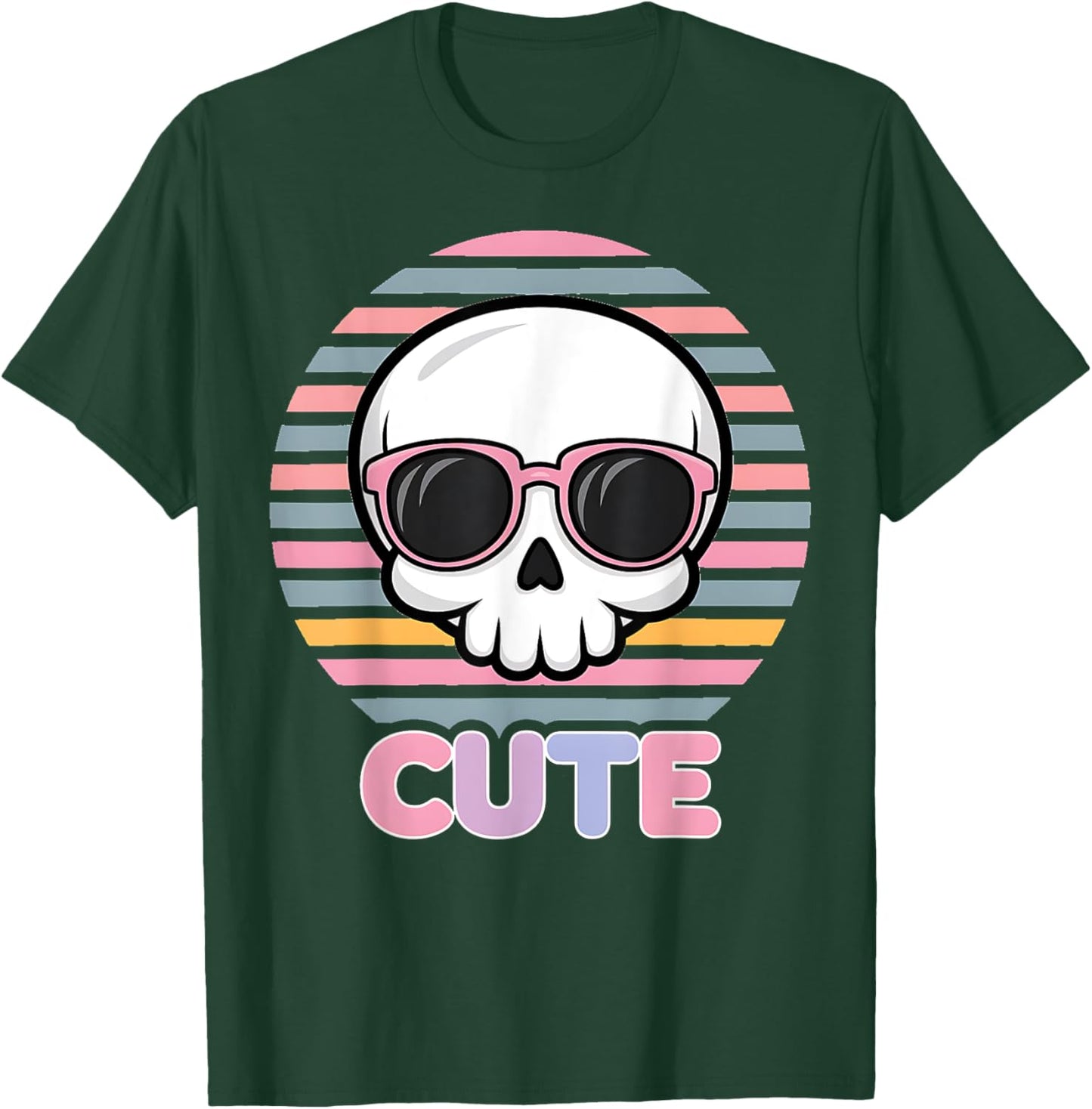 Pastel Goth Fairycore Grunge Kawaii Cute Halloween Skull T-Shirt - T-Shirt | Forest