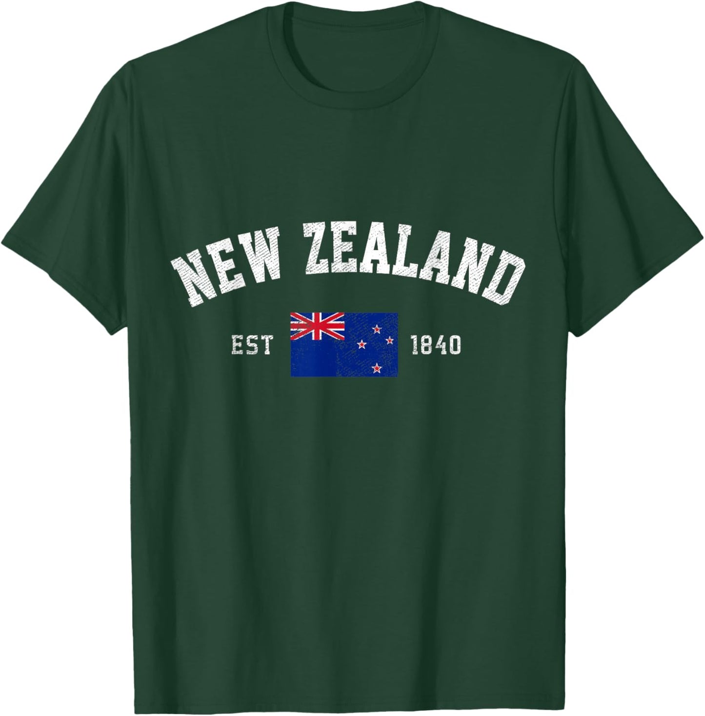 New Zealand Est. 1840 Kiwi Flag Independence Day T-Shirt - T-Shirt | Forest
