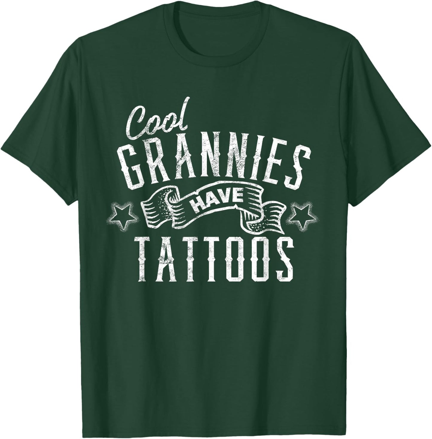 Cool Grannies Have Tattoos Tattooed Art Gift Grandmother T-Shirt - T-Shirt | Forest