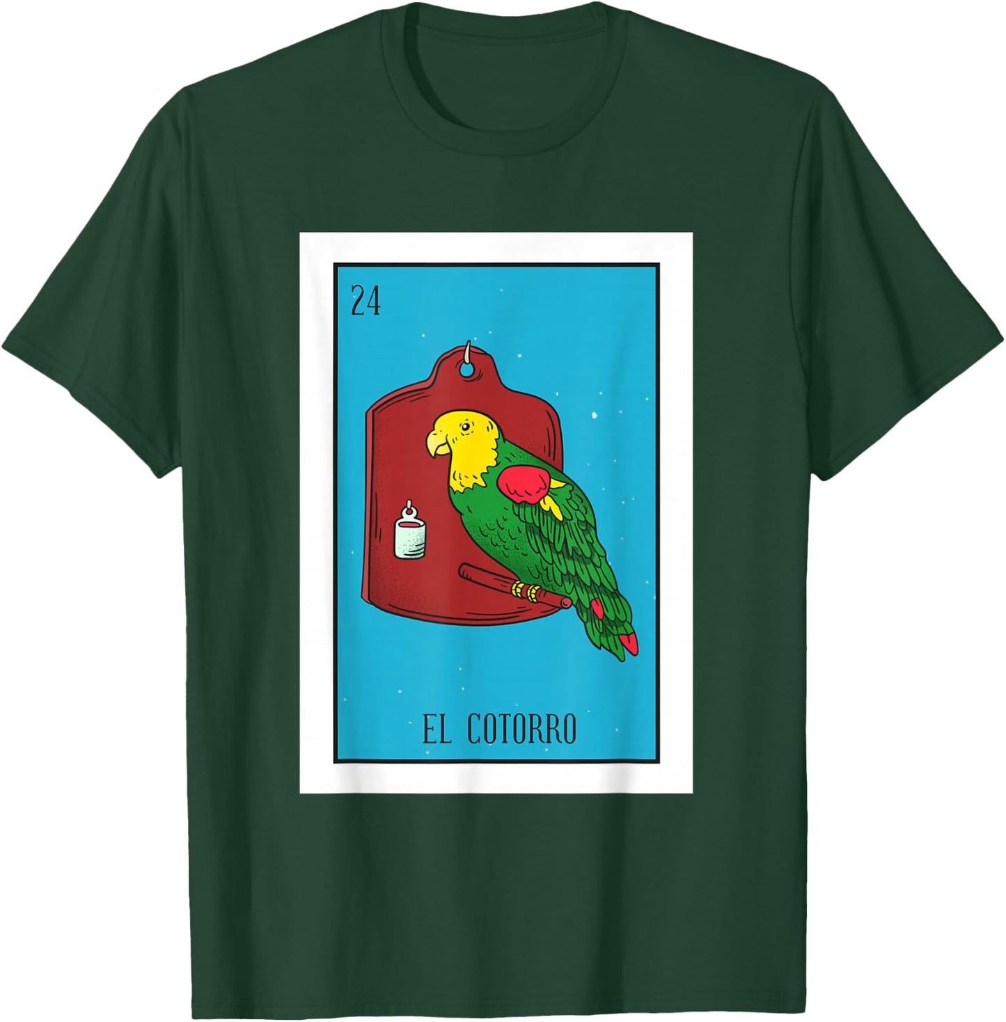 El Cotorro Lottery Card Gift The Parrot Card Mexican Lottery T-Shirt - T-Shirt | Forest