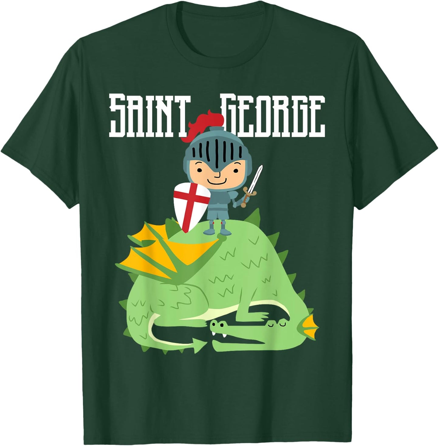 St. George and the Dragon Catholic Saint Kids Boys T-Shirt - T-Shirt | Forest