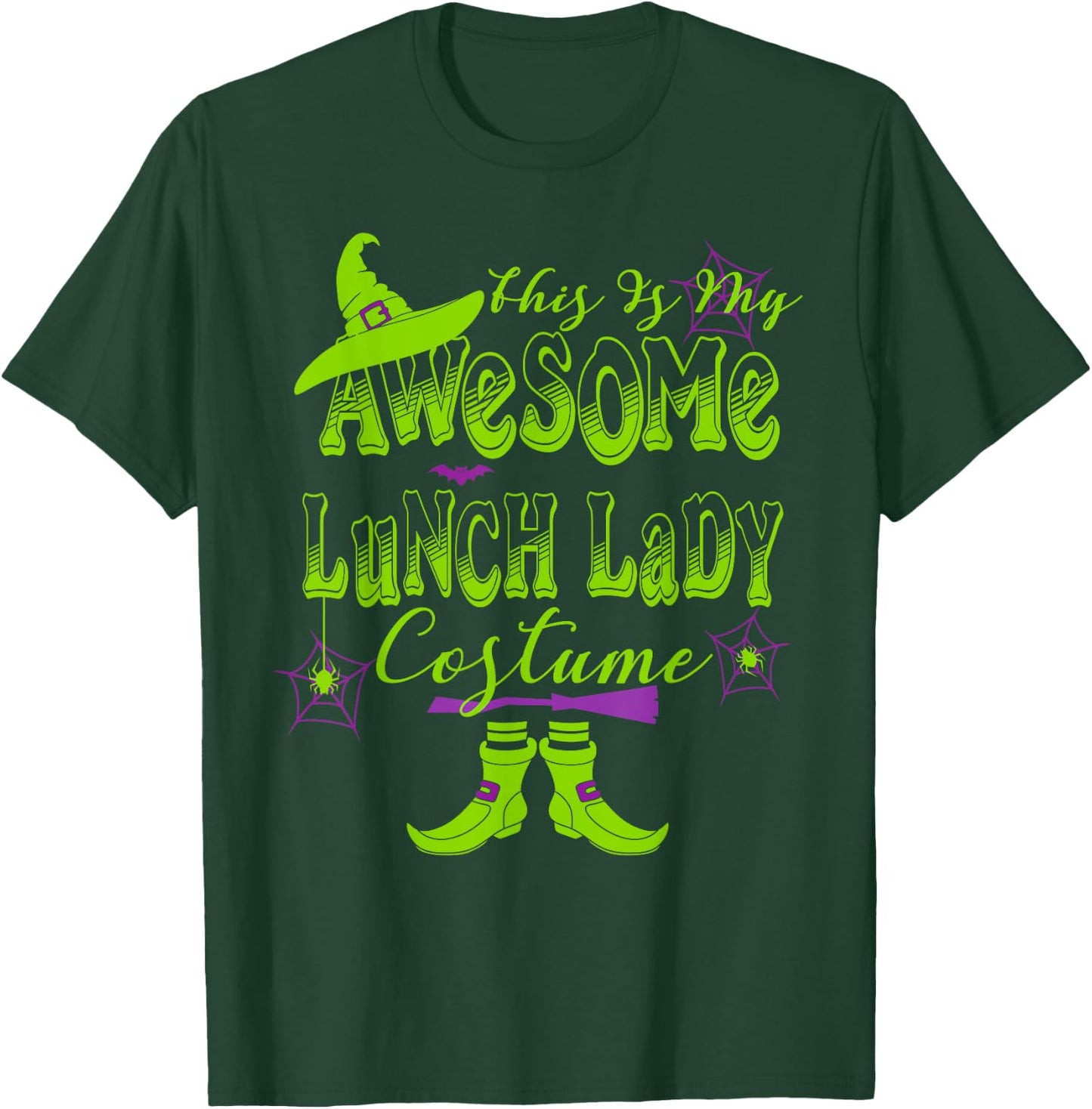Halloween This Is My Awesome Lunch Lady Costume Cute T-Shirt - T-Shirt | Forest