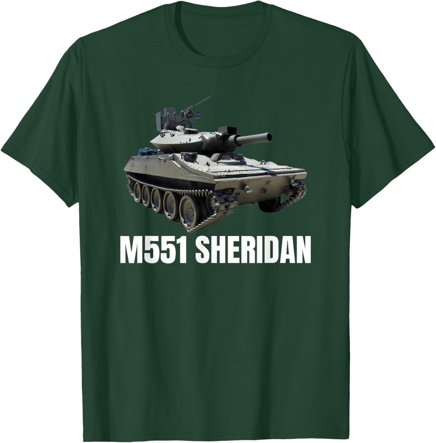 M551 Sheridan American Cold War Tank T-Shirt - T-Shirt | Forest