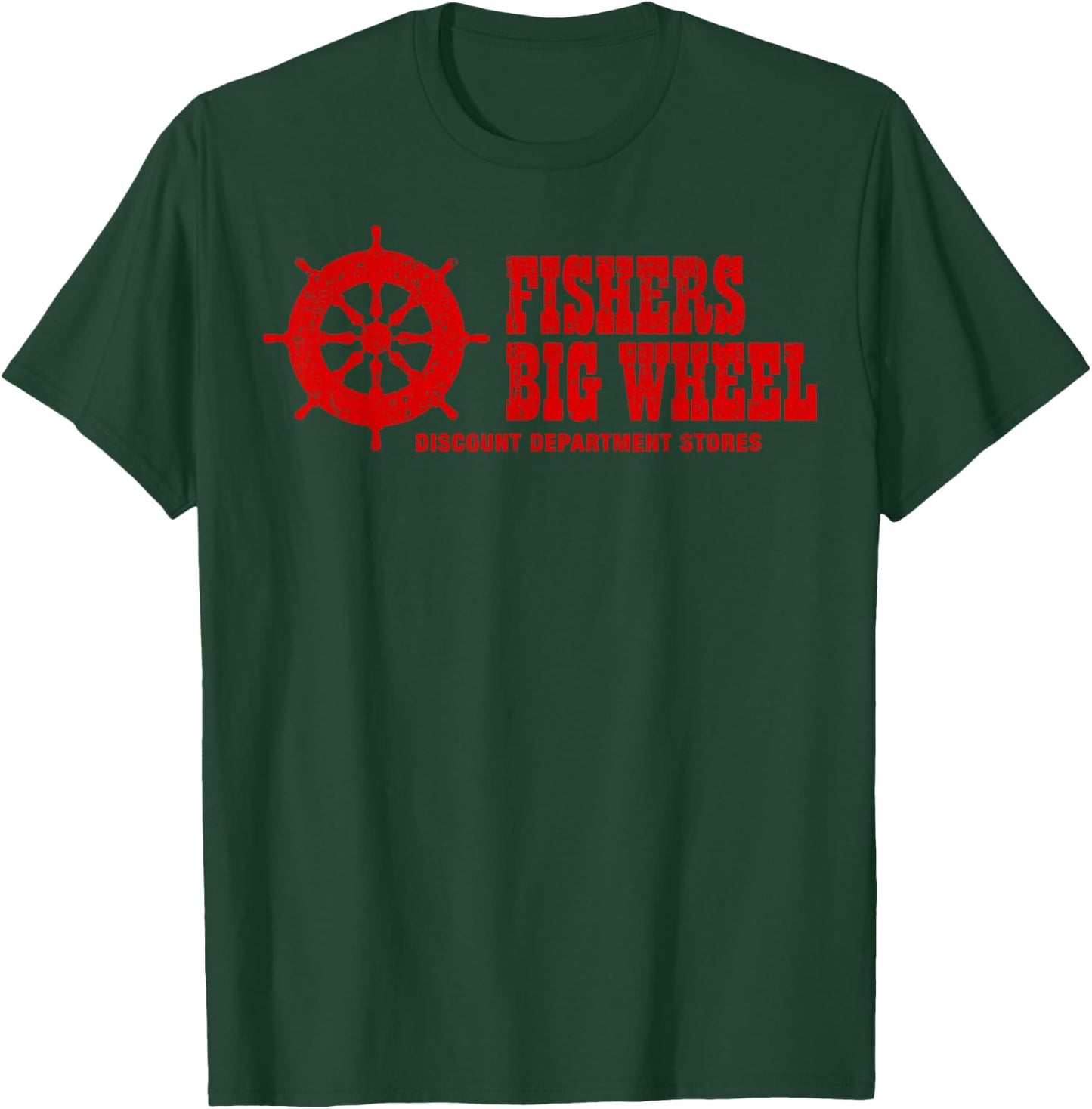 Vintage Distressed Fisher's Big Wheel T-Shirt - T-Shirt | Forest