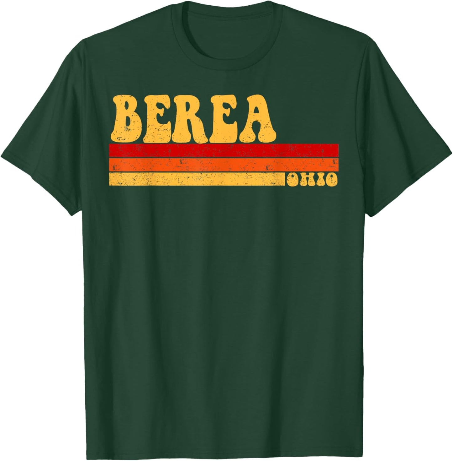 BEREA Ohio City Vintage Roots Retro Design 70s 80s T-Shirt - T-Shirt | Forest
