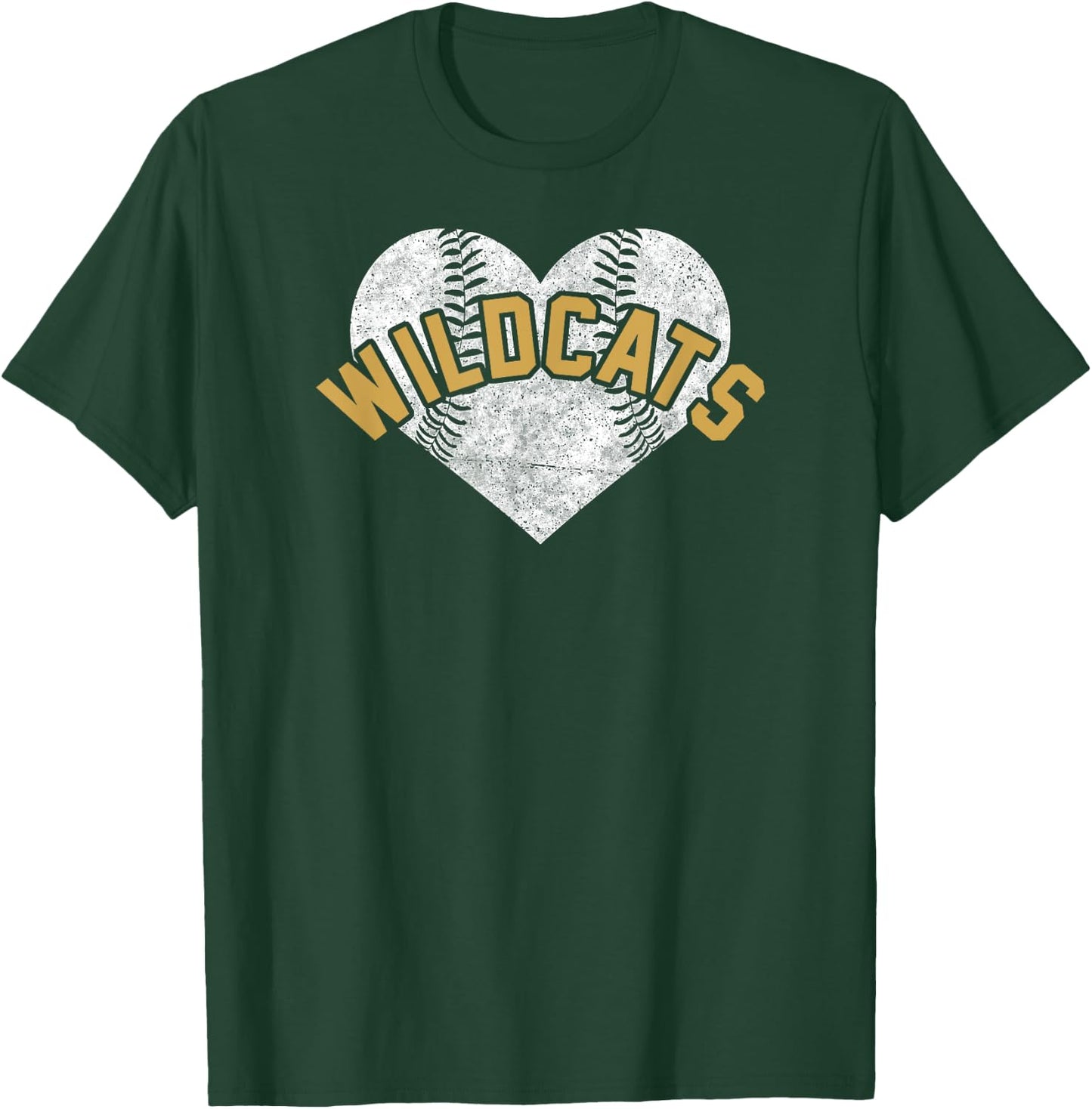 Wildcats Baseball Softball High School Team Mascot Mom T-Shirt - T-Shirt | Forest