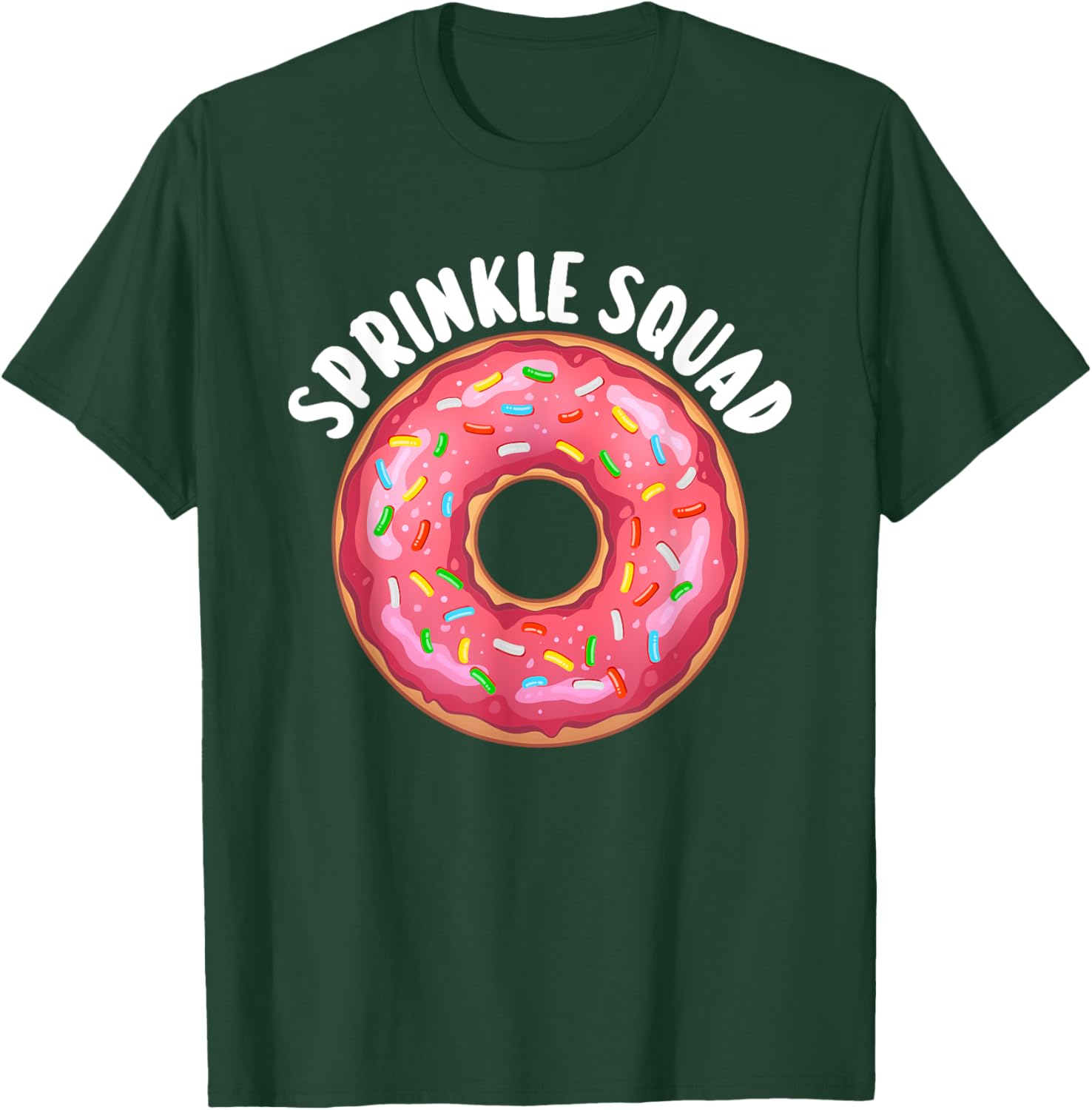 Cool Donut Art Women Kids Donut Squad Doughnut Donut T-Shirt - T-Shirt | Forest