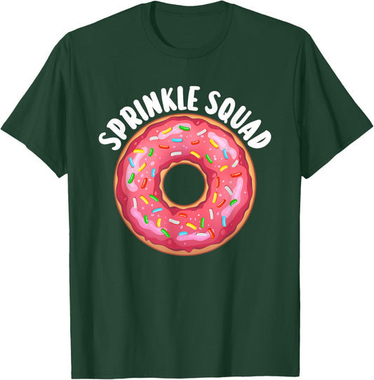 Cool Donut Art Women Kids Donut Squad Doughnut Donut T-Shirt - T-Shirt | Forest
