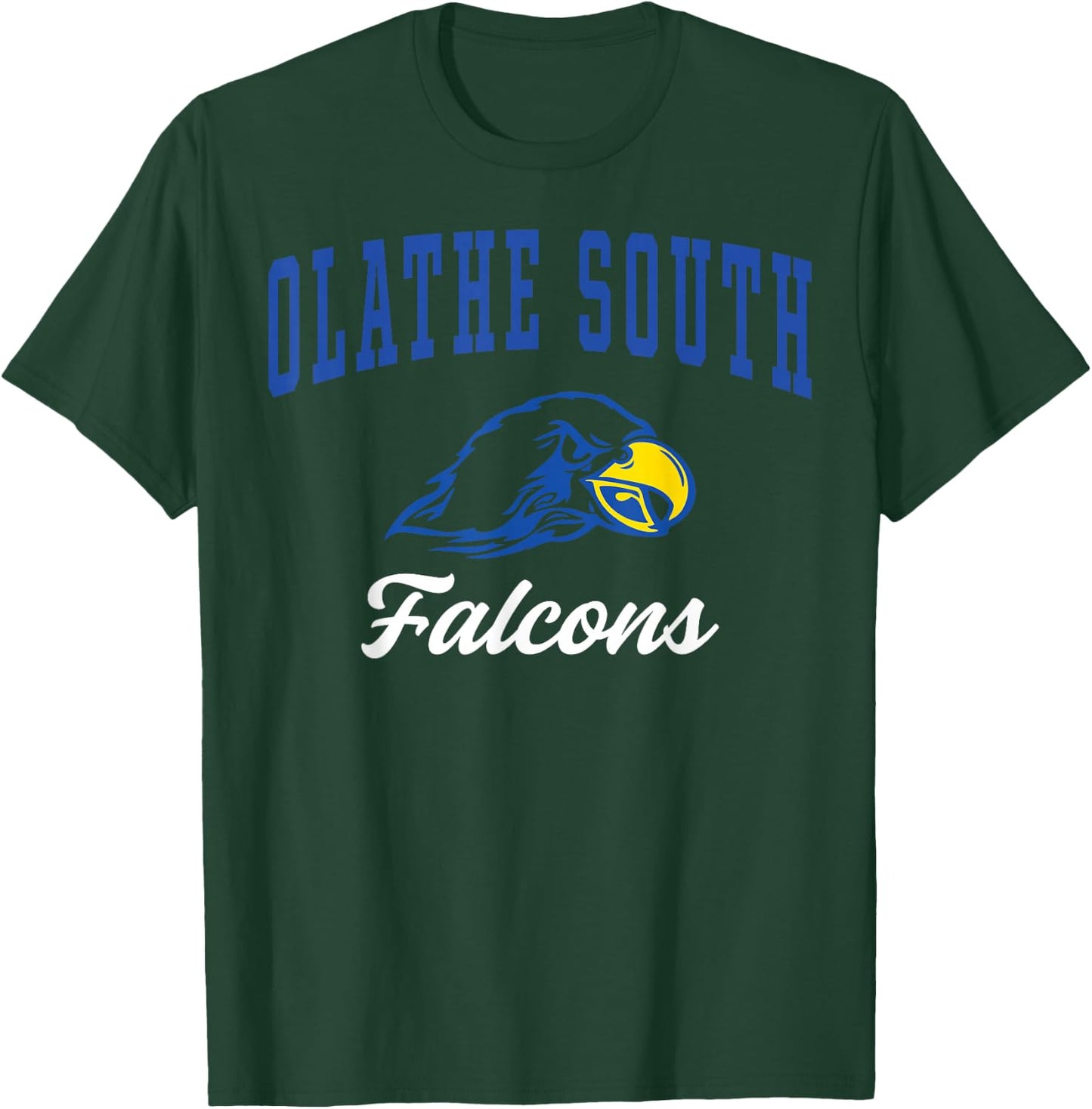 Olathe South High School Falcons C3 T-Shirt - T-Shirt | Forest