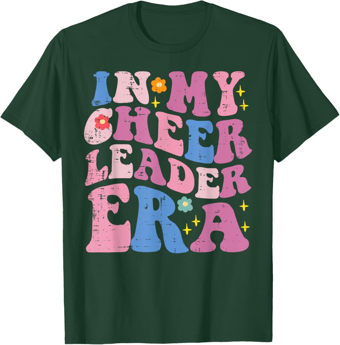In My Cheerleader Era Retro Cheerleading Women Girls Kids T-Shirt - T-Shirt | Forest