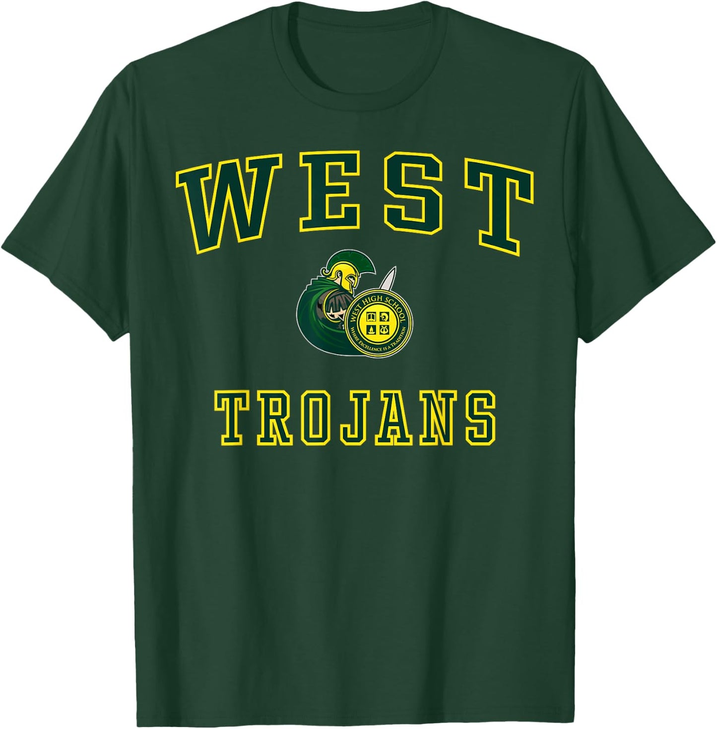 West High School Trojans C1 T-Shirt - T-Shirt | Forest